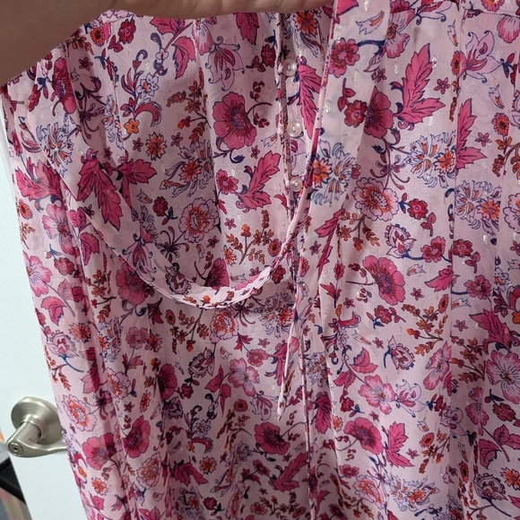 NWT Torrid Pink Floral Chiffon Ruched Sleeve Kimono in Size 2 (18/20) - Picture 10 of 15
